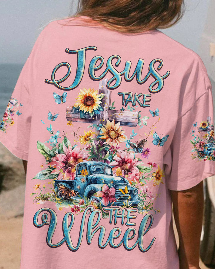 Jesus Take The Wheel Women's All Over Print Shirt - Tlnz2503243