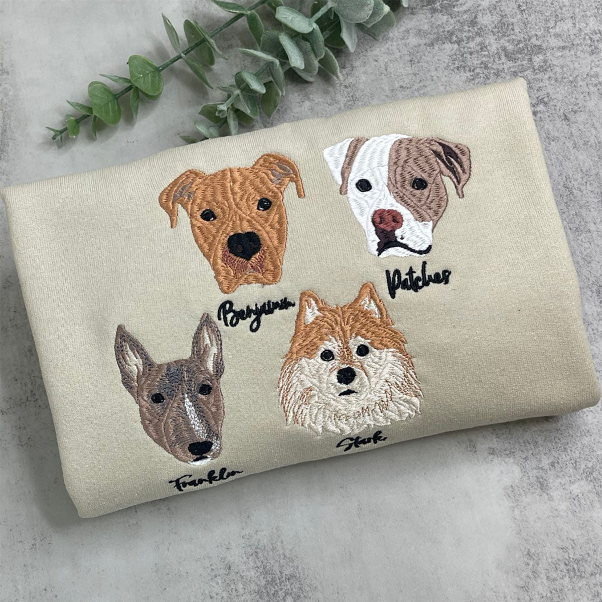 Boxer Sweatshirt or Hoodie, Custom Embroidered Gift from Photo Name