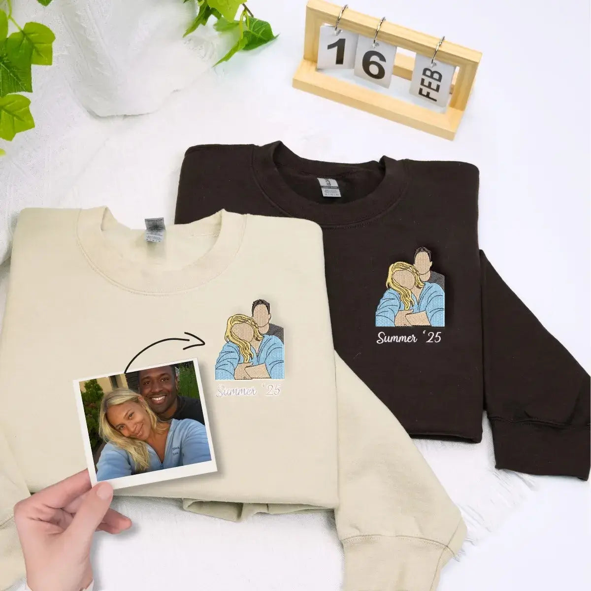 Custom Couple Photo Hoodie for Son - Personalized Anniversary Gift from Mom and Dad