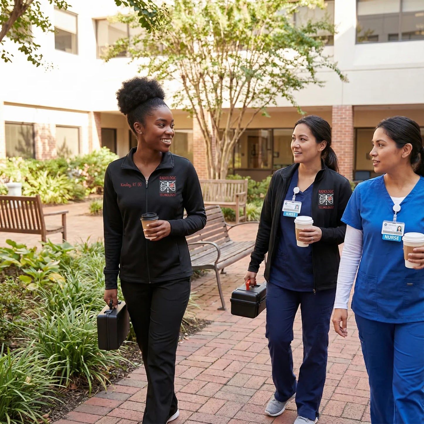 Custom Embroidered Radiology Jacket for Women - Personalized Gift for RT X-Ray Technicians