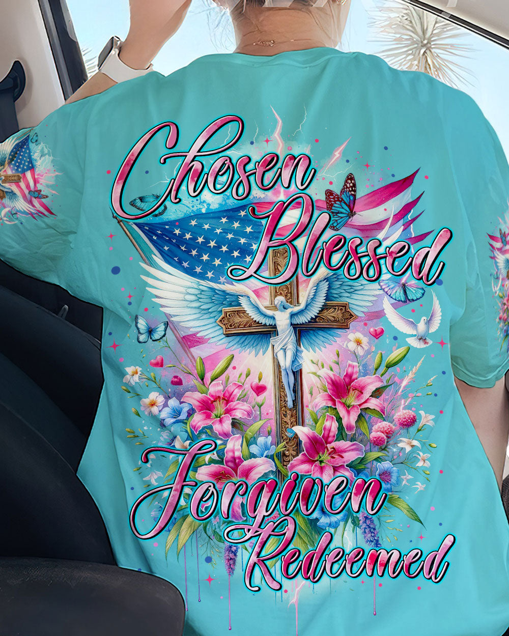 Chosen Blessed Forgiven Redeemed Women's All Over Print Shirt - Tytm3110233