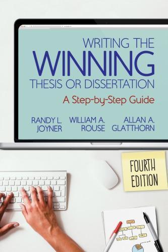 Writing The Winning Thesis Or Dissertation A Step