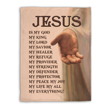 Jesus Is My Life - Christian Fleece Blanket NUM80