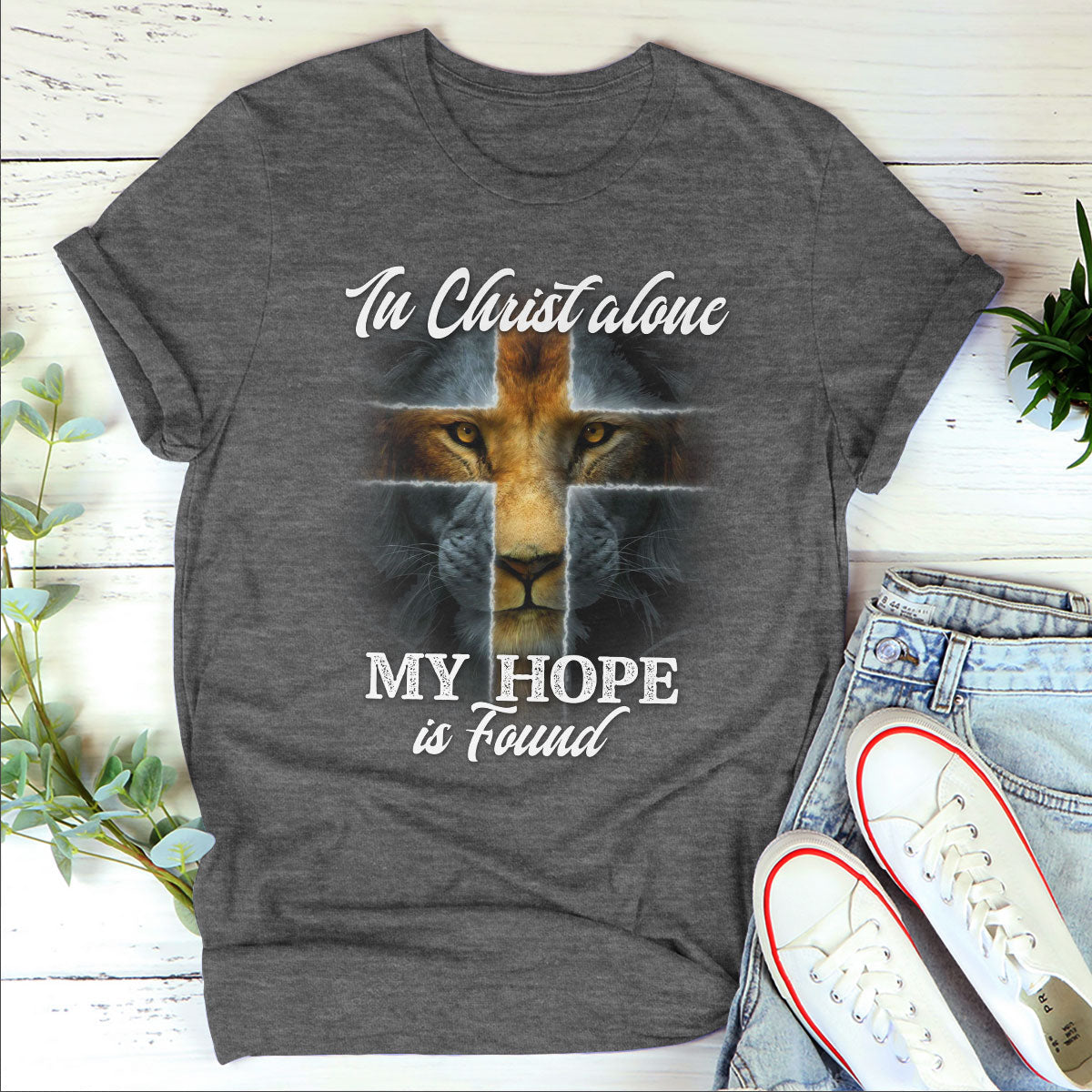 Beautiful Unisex T-shirt - In Christ Alone, I Found My Hope HAP08