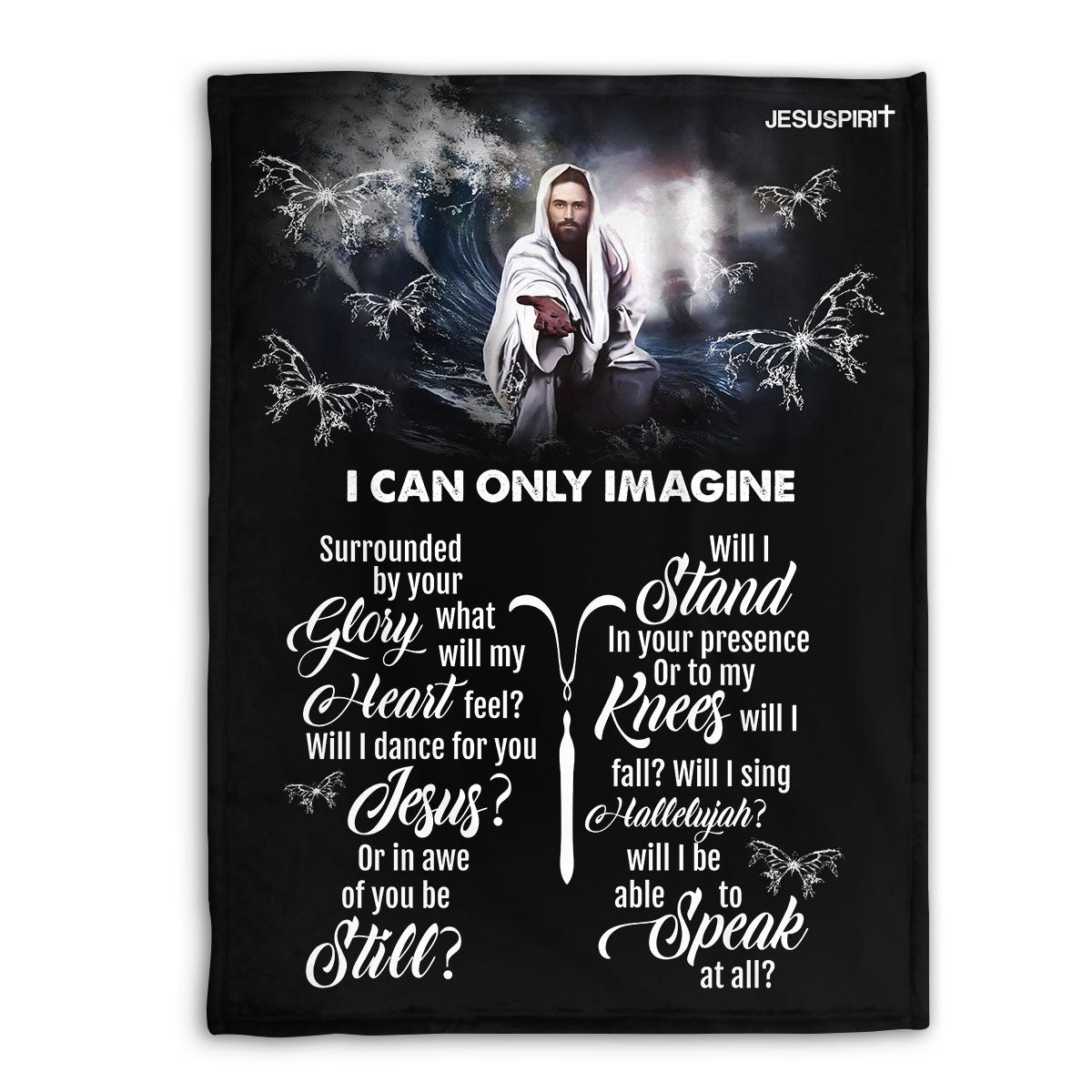 Faithful Gift For Church Members | Jesus And Butterfly | I Can Only Imagine | Fleece Blanket FBHN624