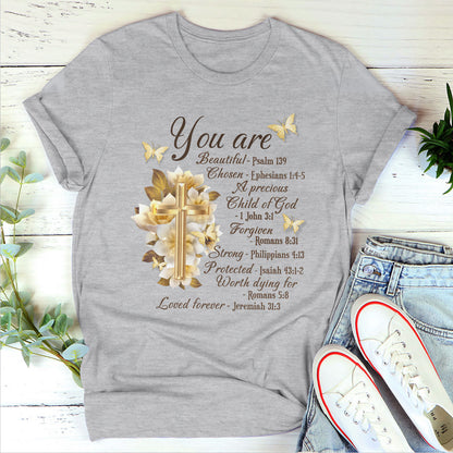 You Are Beautiful - Pretty Christian Unisex T-shirt NUHN353