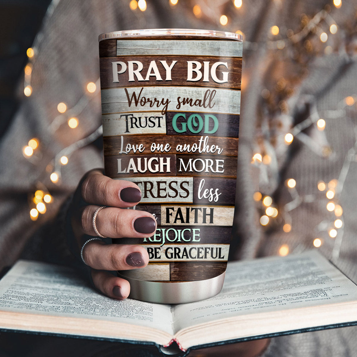 Trust God, Love One Another - Unique Personalized Cross Stainless Steel Tumbler 20oz NUA159