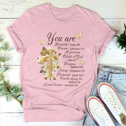 You Are Beautiful - Pretty Christian Unisex T-shirt NUHN353