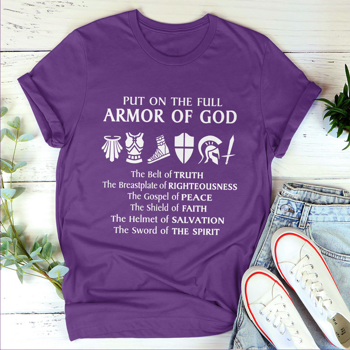 Unqiue Christian Unisex T-shirt - Put On The Full Armor Of God NUM352