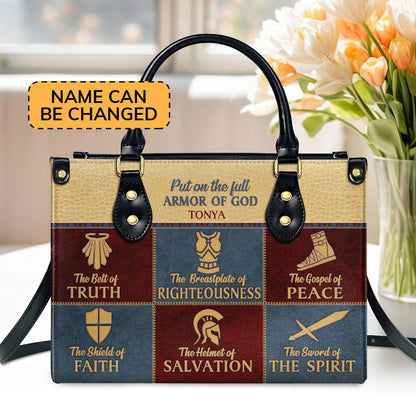 Beautiful Christian Leather Handbag - The Belt Of Truth NUM352A