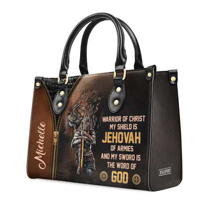 Warrior Of Christ - Beautiful Personalized Leather Handbag NUM396