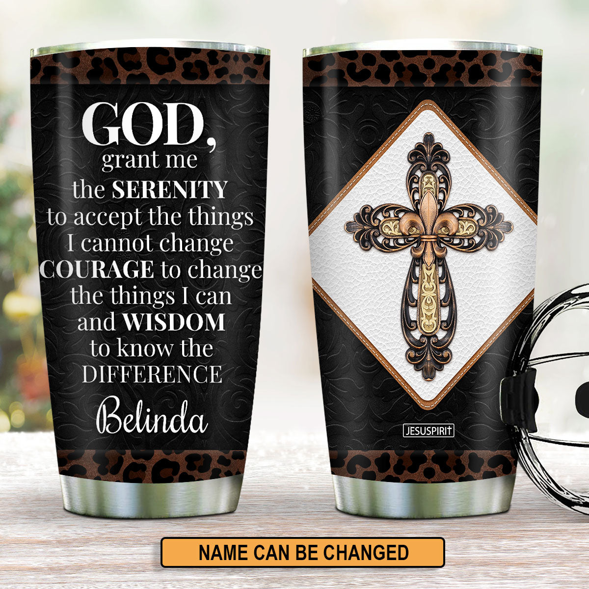 Must-Have Personalized Stainless Steel Tumbler 20oz - God, Grant Me The Serenity To Accept The Things I Cannot Change NUH424