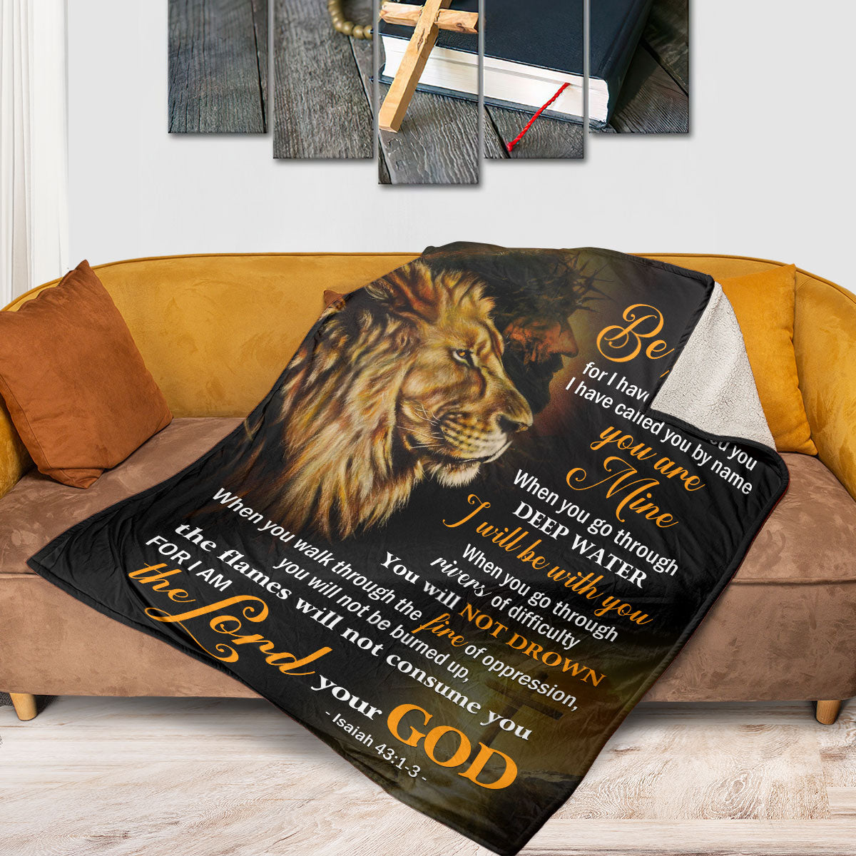 I Have Called You By Name | Isaiah 43:1-3 | Unique Fleece Blanket | Jesus And Lion FBH600