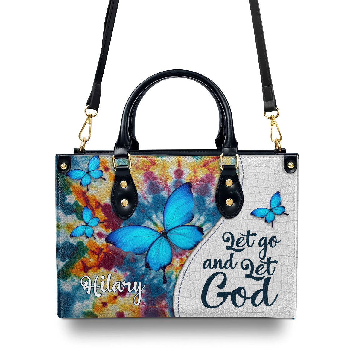 Special Personalized Leather Handbag - Let Go And Let God H11