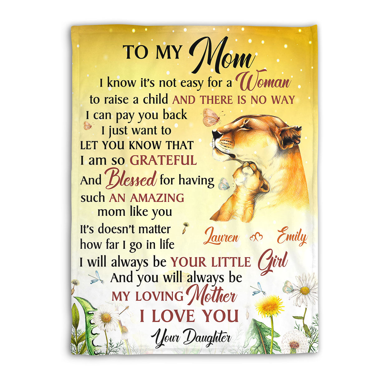 I Will Always Be Your Little Girl - Awesome Personalized Fleece Blanket For Mom HIM320