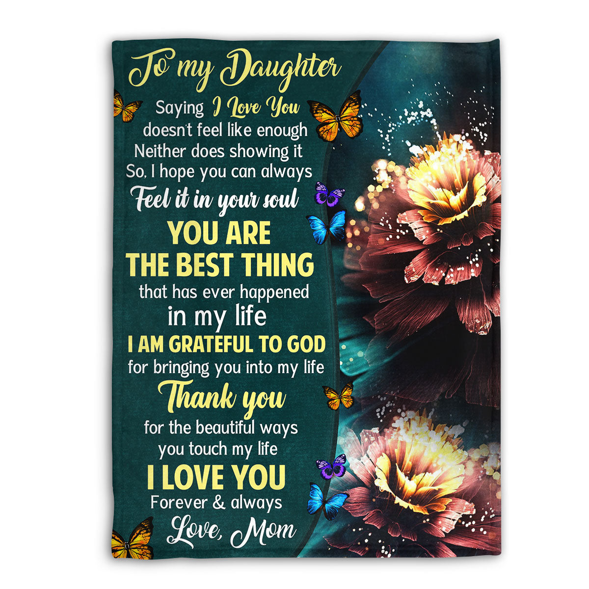 Spiritual Gifts From Mom To Daughter | Christian Fleece Blanket | I Love You Forever & Always FBHN684