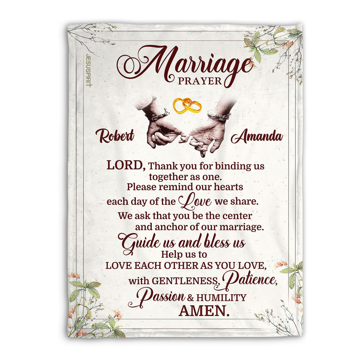 Personalized Fleece Blanket | Must-Have Item For Couple | Lord, Thank You For Binding Us Together As One FBHN710