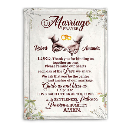 Personalized Fleece Blanket | Must-Have Item For Couple | Lord, Thank You For Binding Us Together As One FBHN710