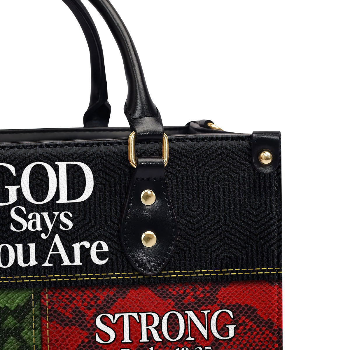 Personalized Leather Handbag With Zipper | Gift For Her | God Says I Am LHBNUH682