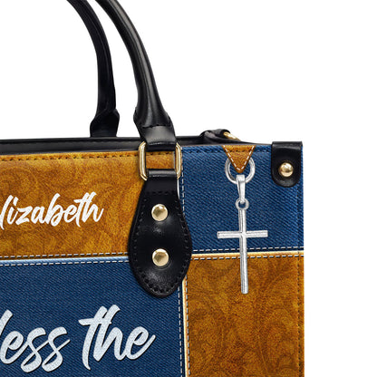 Psalm 103:1 | Bless The Lord O My Soul | Personalized Leather Handbag With Handle | Christ Gifts For Women Of God LHBHN675