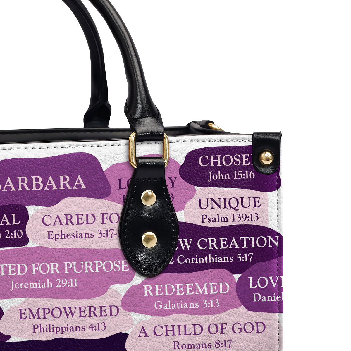 Personalized Zippered Leather Handbag | What God Says About You | Spiritual Gift For Worship Members LHBHN699