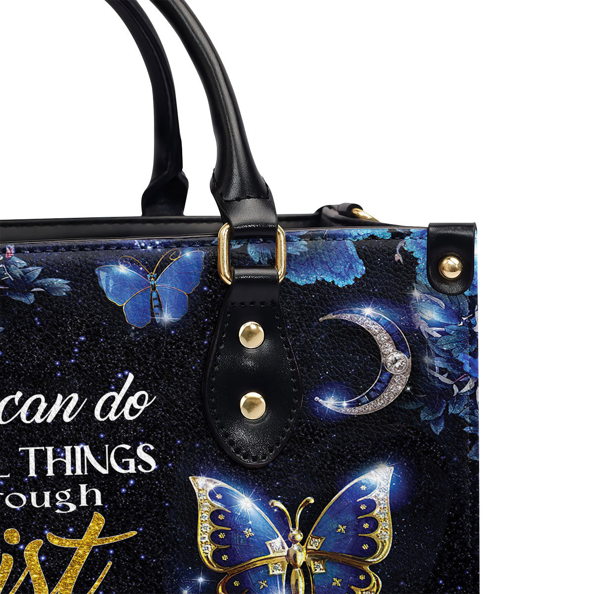 I Can Do All Things Through Christ - Pretty Personalized Leather Handbag NM143