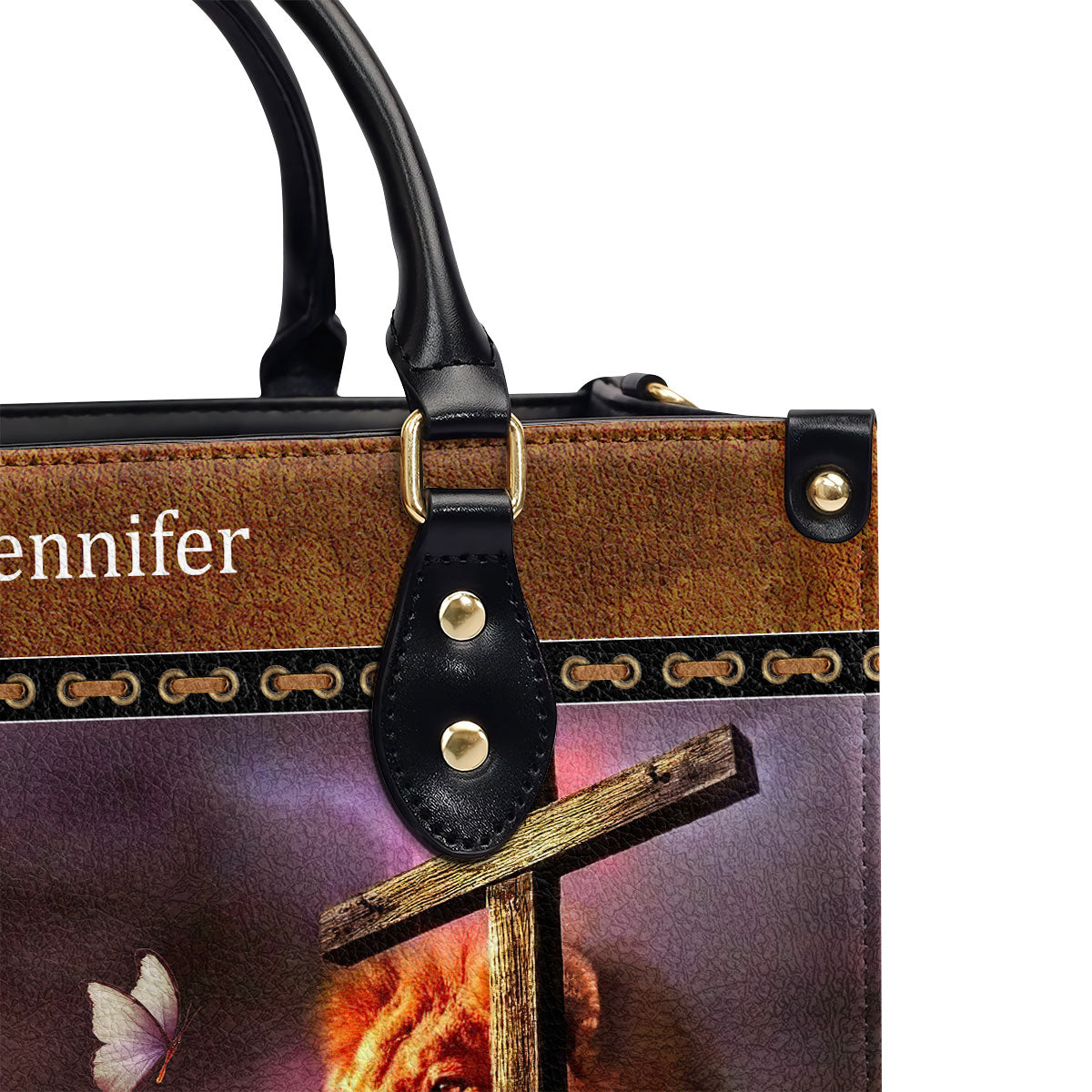 Meaningful Personalized Leather Handbag - Truly He Is My Rock And My Salvation NUM443