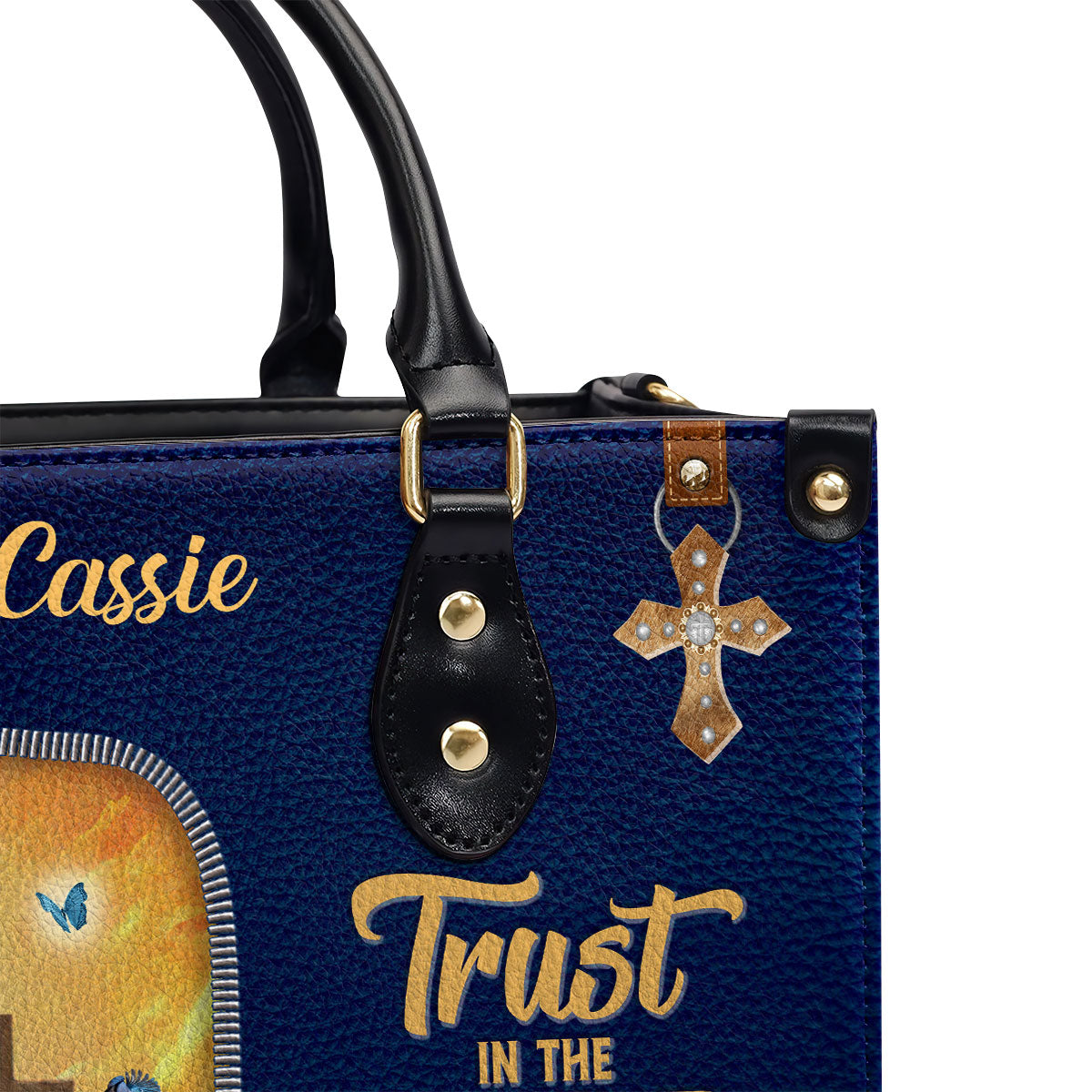 Trust In The Lord With All Your Heart - Awesome Personalized Leather Handbag NUM500