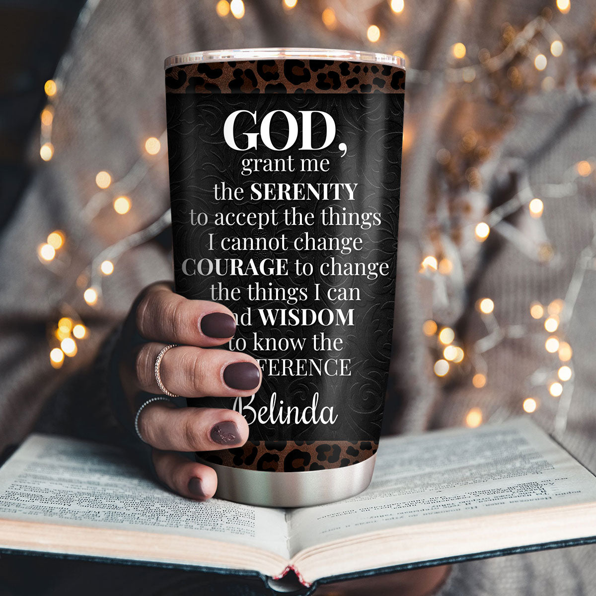 Must-Have Personalized Stainless Steel Tumbler 20oz - God, Grant Me The Serenity To Accept The Things I Cannot Change NUH424