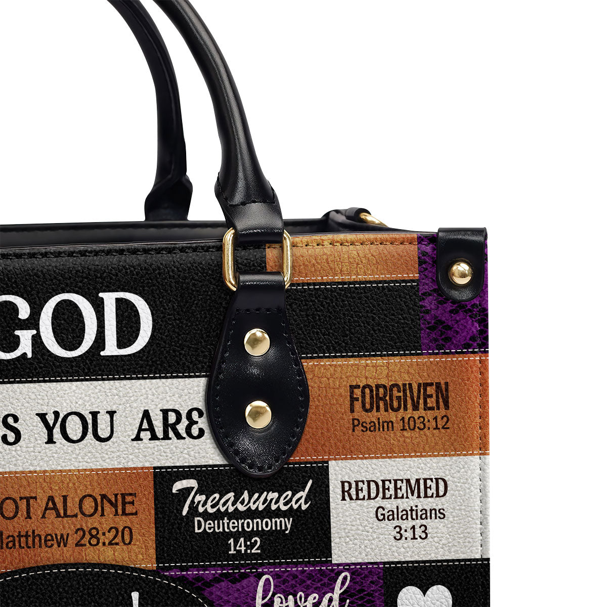 God Says I Am | Personalized Leather Handbag With Zipper | Gift For Her LHBNUHN681