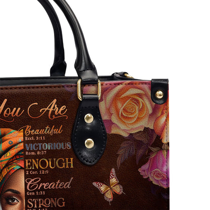 You Are Never Alone | Personalized Leather Handbag With Zipper | Gift For Worship Members LHBM721