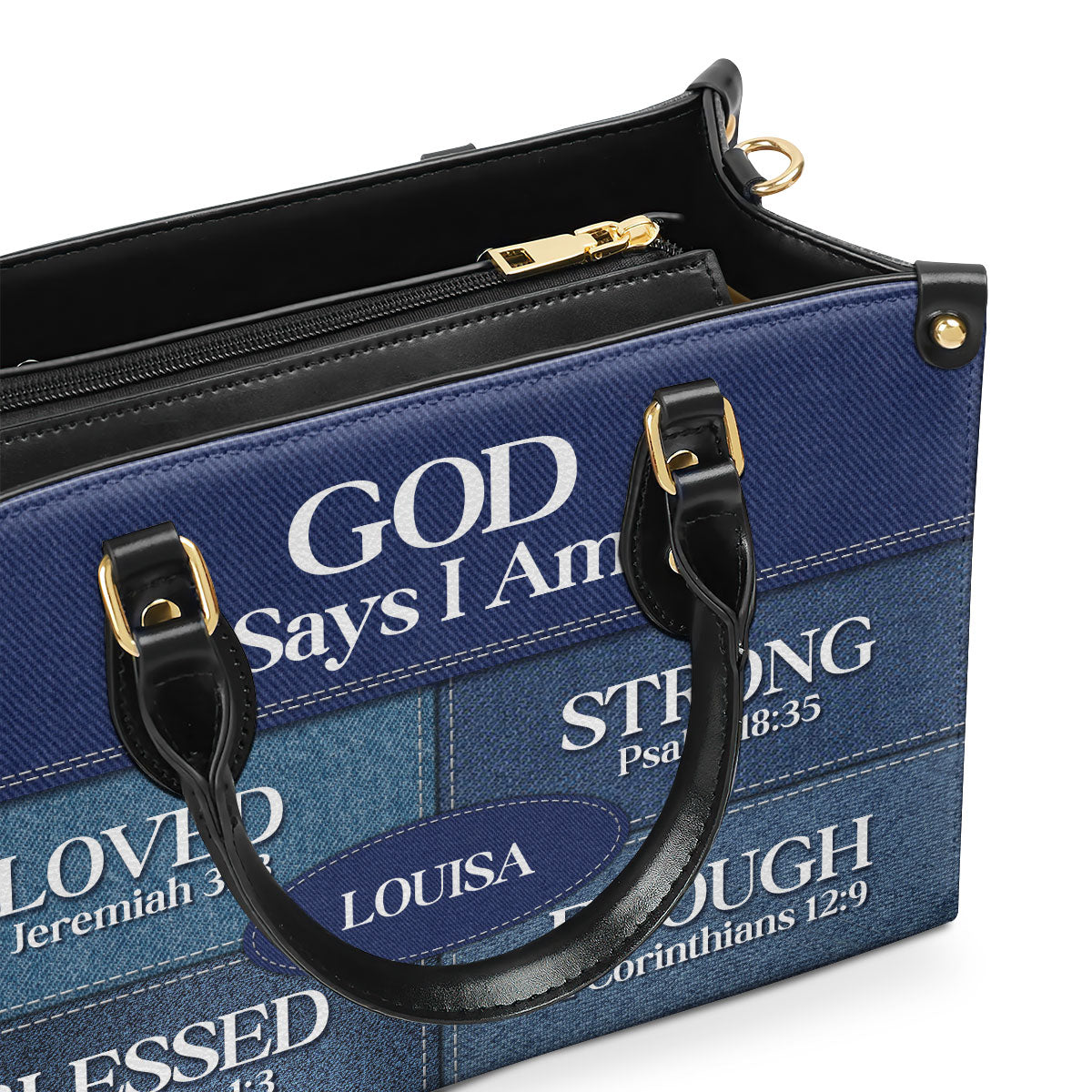 God Says You Are | Religious Gift For Worship Friends | Personalized Leather Handbag With Zipper LHBNUH682