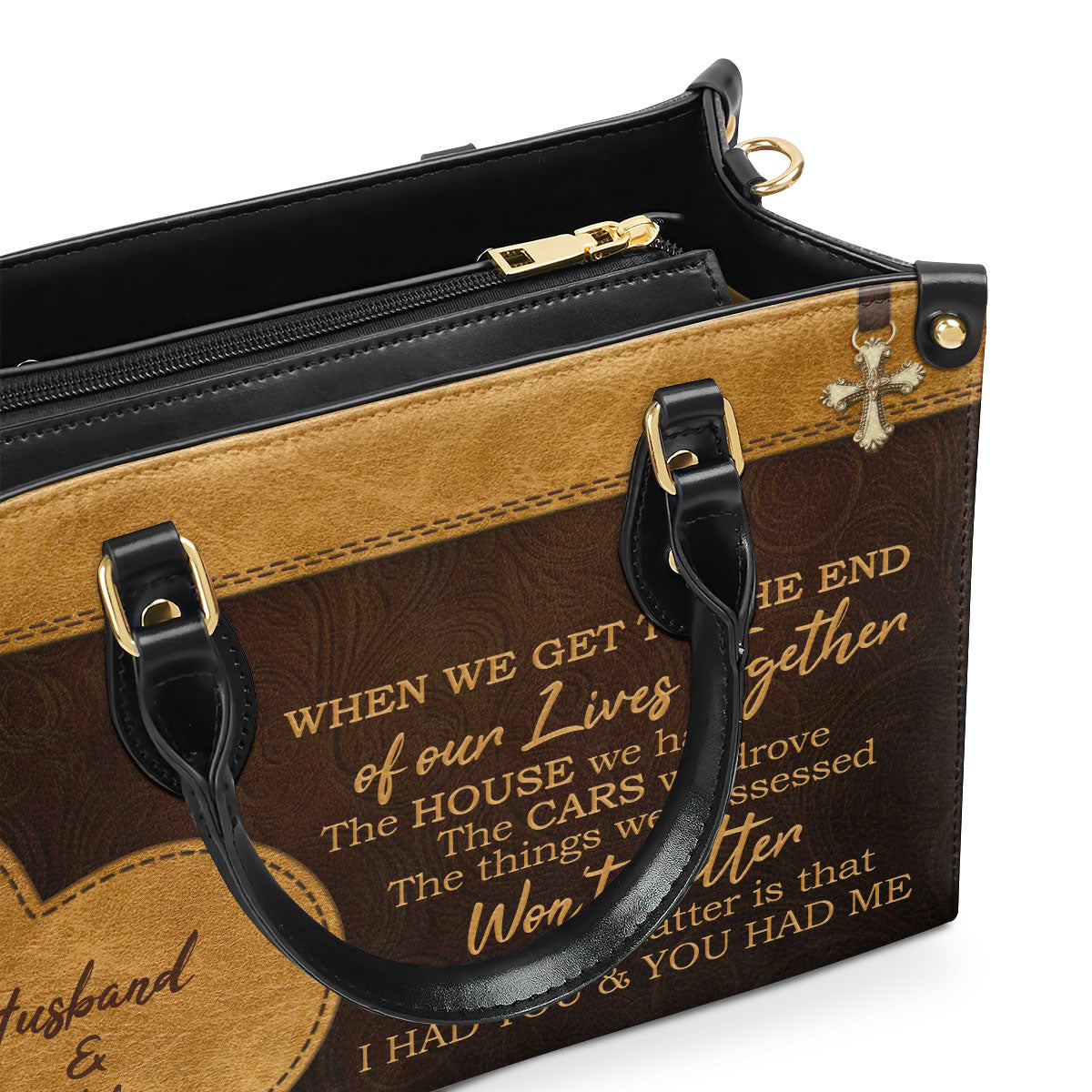 I Had You And You Had Me - Lovely Personalized Leather Handbag NUHN390