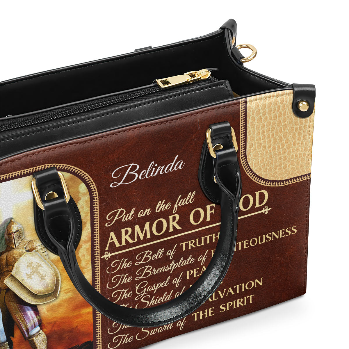 The Sword Of The Spirit - Unique Personalized Christian Leather Handbag NUM352