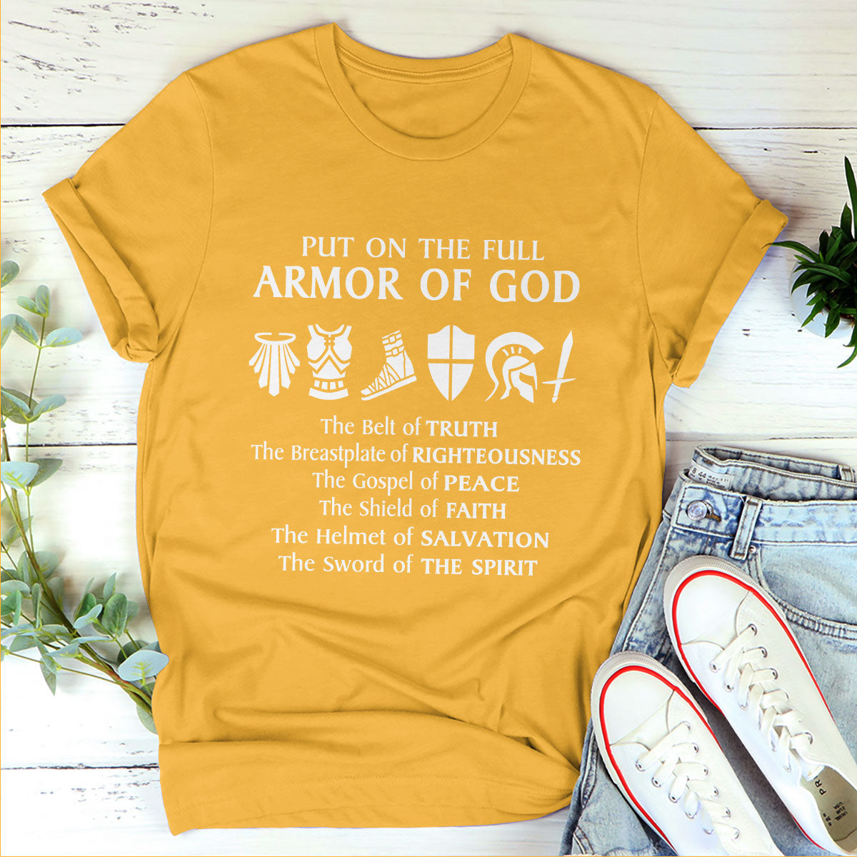 Unqiue Christian Unisex T-shirt - Put On The Full Armor Of God NUM352