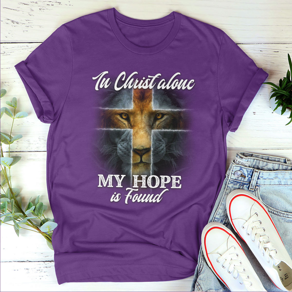 Beautiful Unisex T-shirt - In Christ Alone, I Found My Hope HAP08