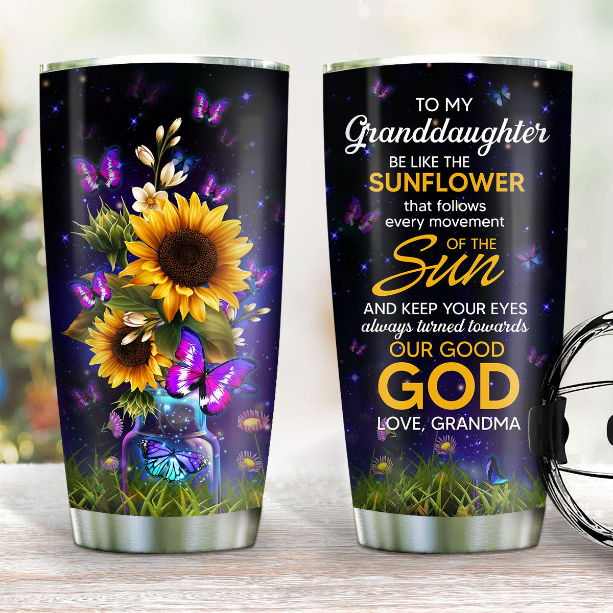 Meaningful Gift For Granddaughter - Stainless Steel Tumbler 20oz From Granddaughter AH11