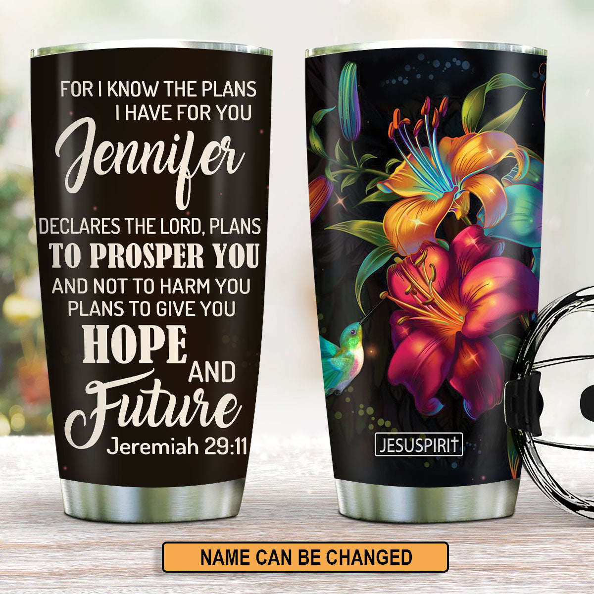 The Lord Plans To Give You Hope And Future - Lovely Personalized Stainless Steel Tumbler 20oz NUH283