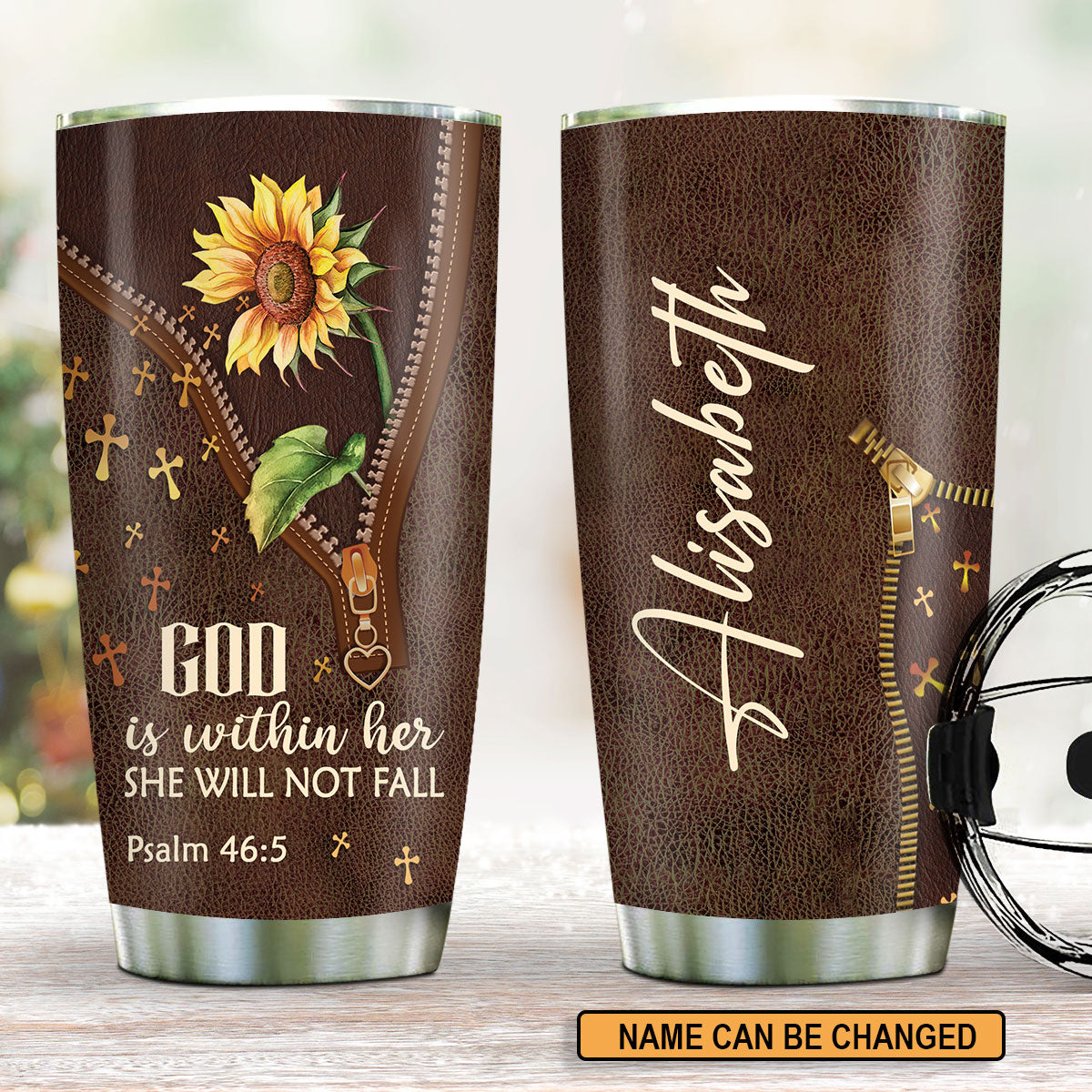 She Will Not Fall - Unique Personalized Christian Stainless Steel Tumbler 20oz NM141A