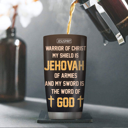 Warrior Of Christ - Personalized Stainless Steel Tumbler 20oz NUM396