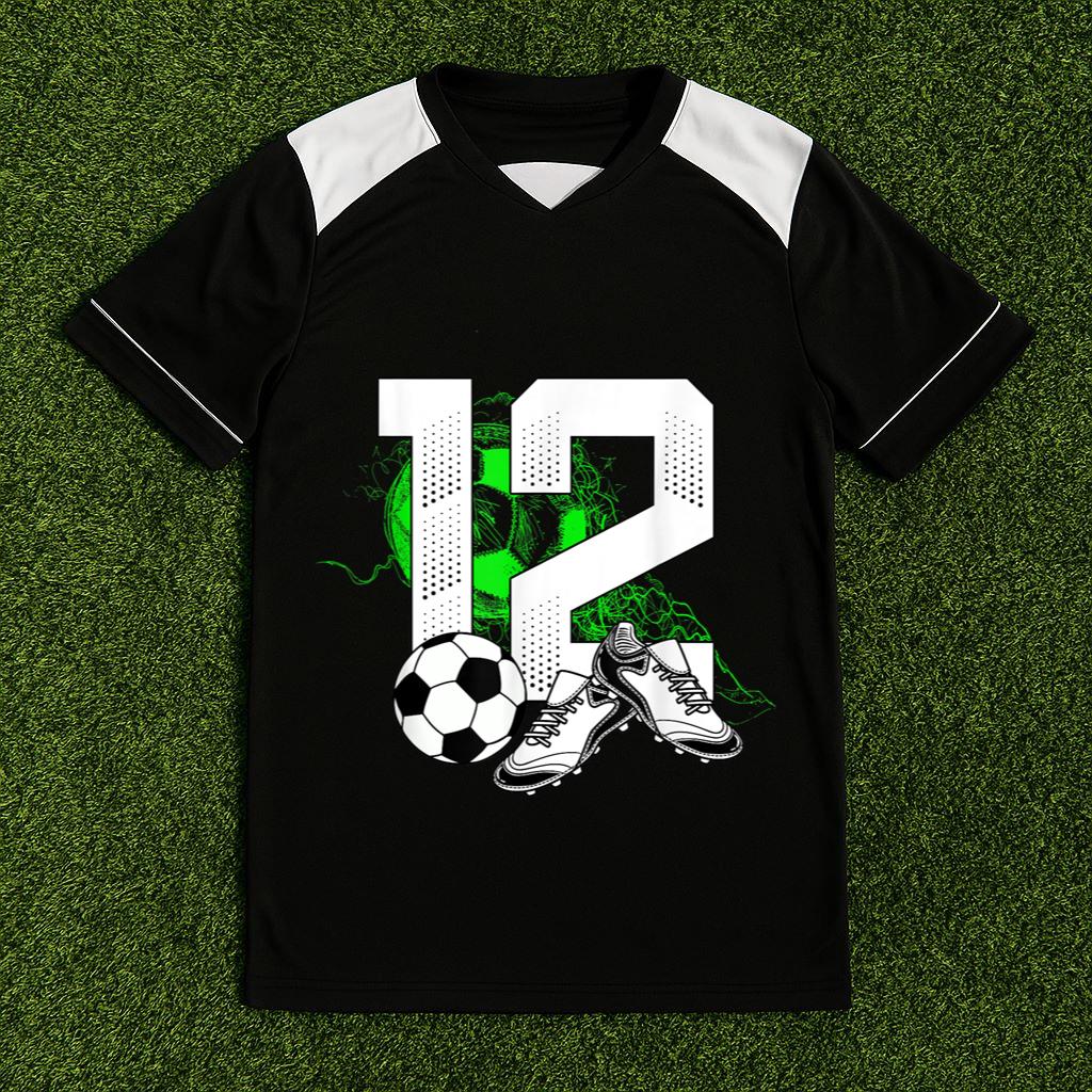 12th Birthday Boy Soccer Player Football 12 Years Old Soccer Jersey