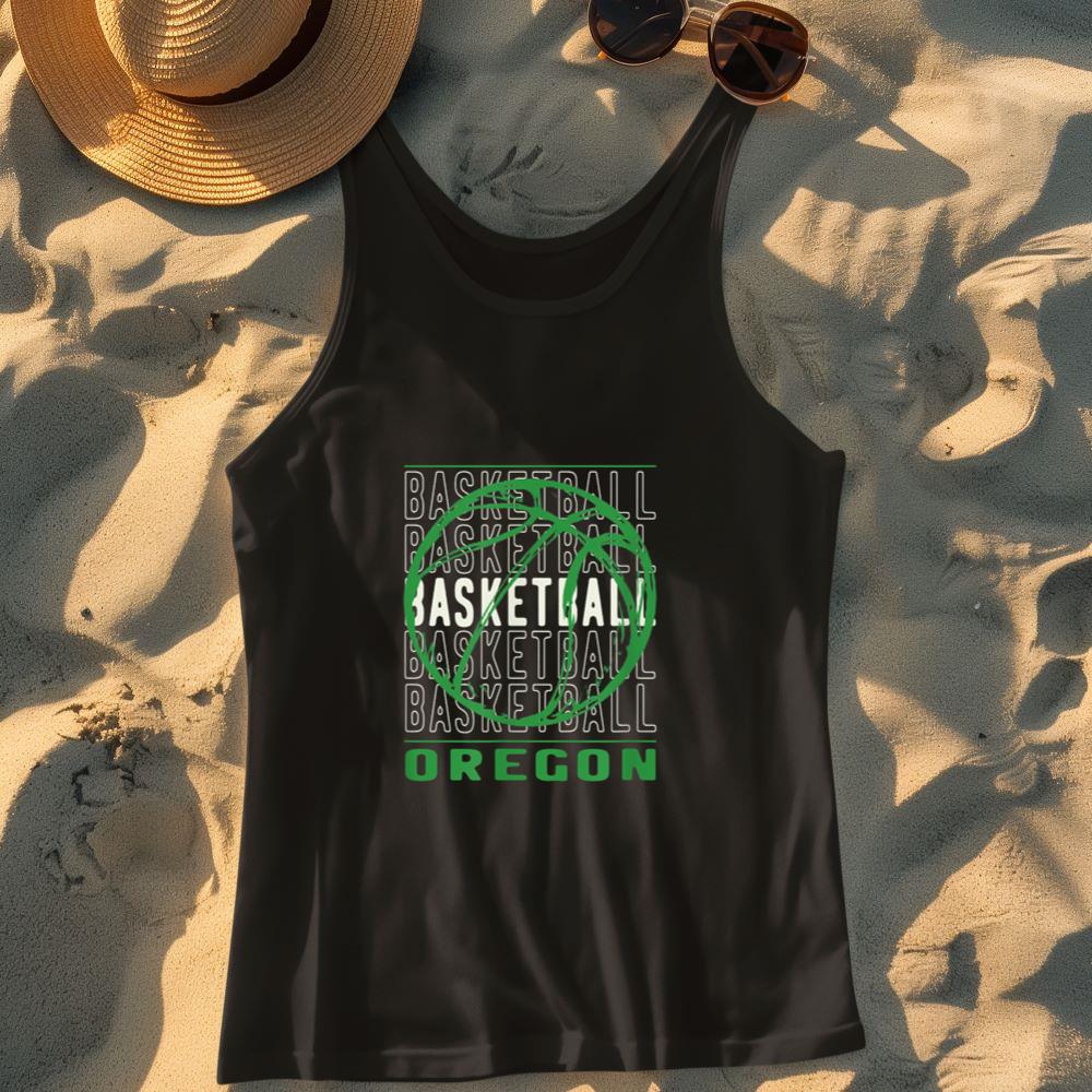 Basketball Oregon Merch Unisex Adult Basketball T-Shirt Black Small Modern Casual Crew Neck Short Sleeve Tank Top