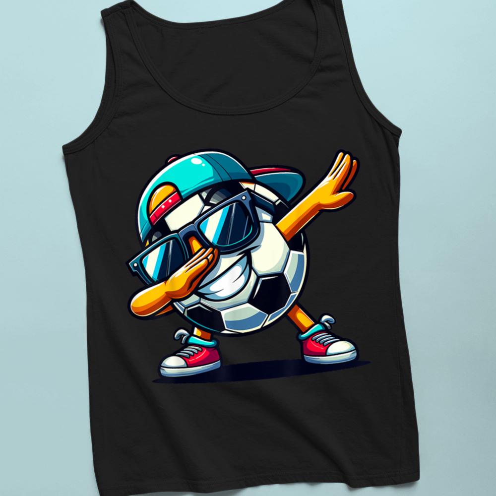 Dabbing Soccer Ball Player Tank Top