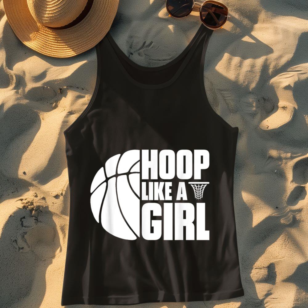 Girls Basketball Hoop Like A Girl Tank Top