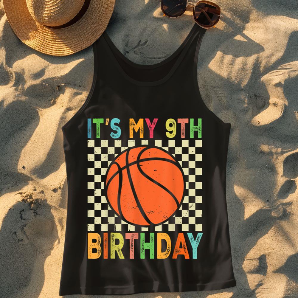It's My 9th Birthday Basketball 9 Year Old Player Lover Tank Top