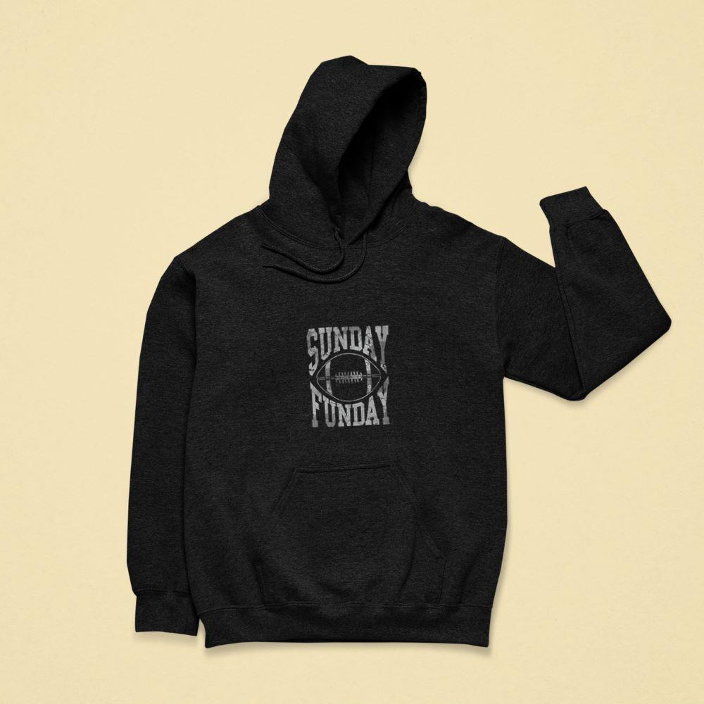 Vintage Sunday Funday Football Men Women Long Sleeve Hoodie