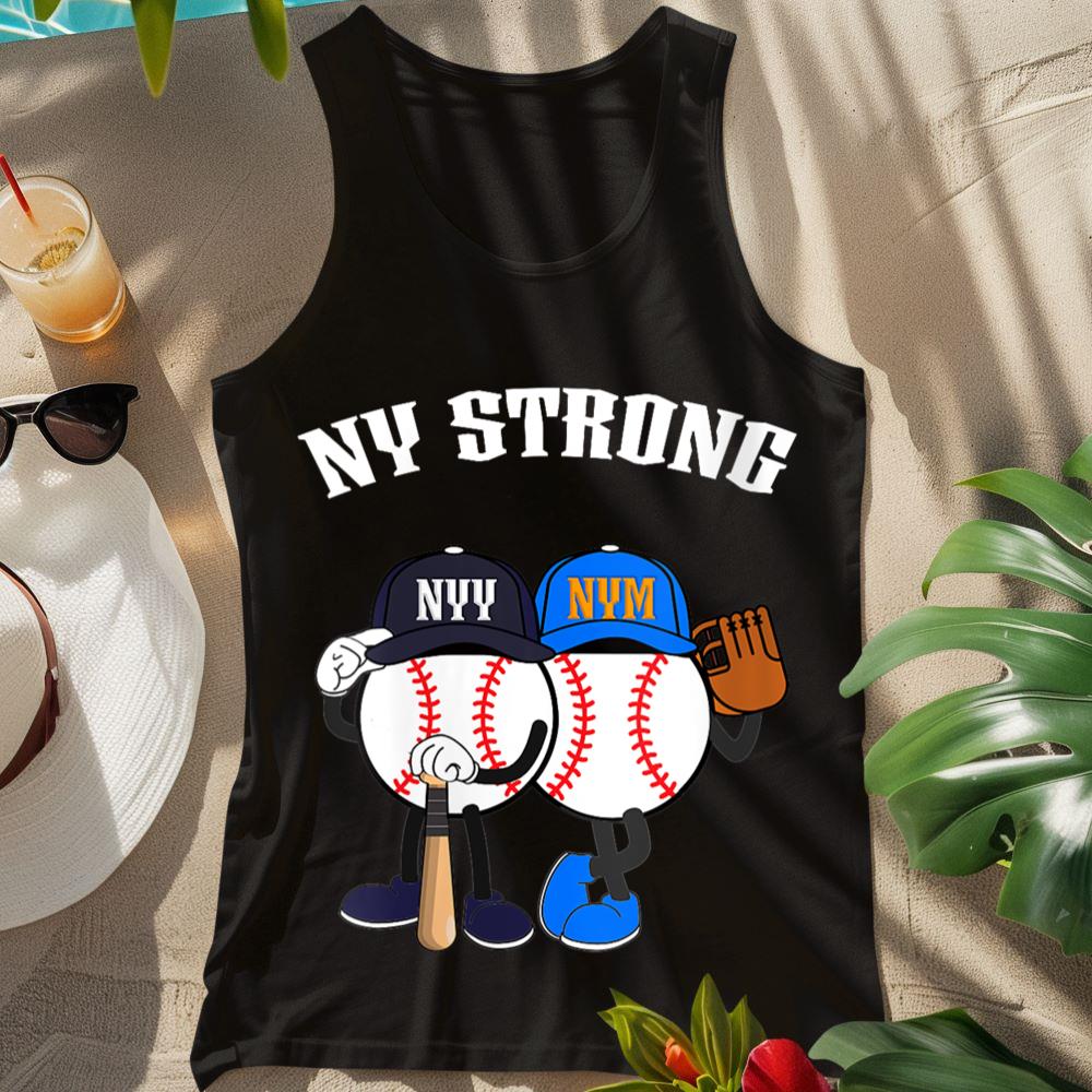 Womens NY STRONG_NYY_NYM_MLB_001 V-Neck Tank Top