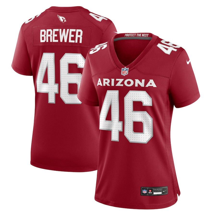 Aaron Brewer 46 Arizona Cardinals Women's Game Jersey - Cardinal JS6398