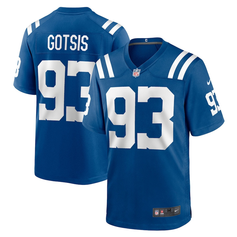 Adam Gotsis 93 Indianapolis Colts Team Game Men Jersey - Royal JS1785