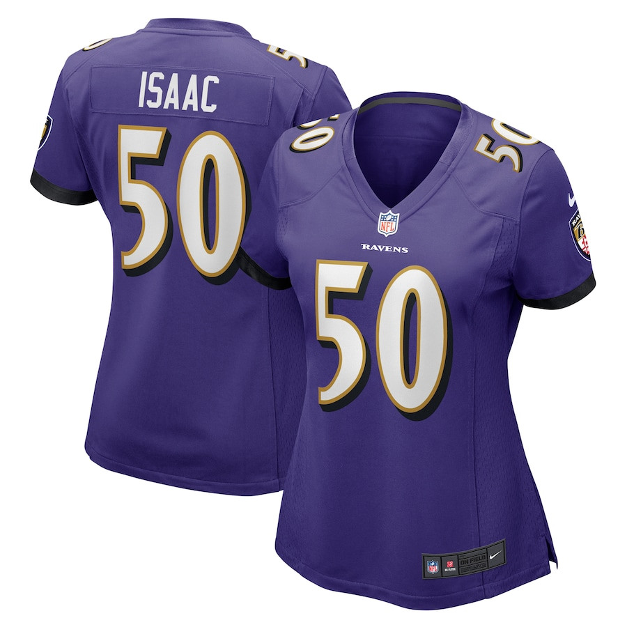 Adisa Isaac 50 Baltimore Ravens Women's Game Jersey - Purple JS1807